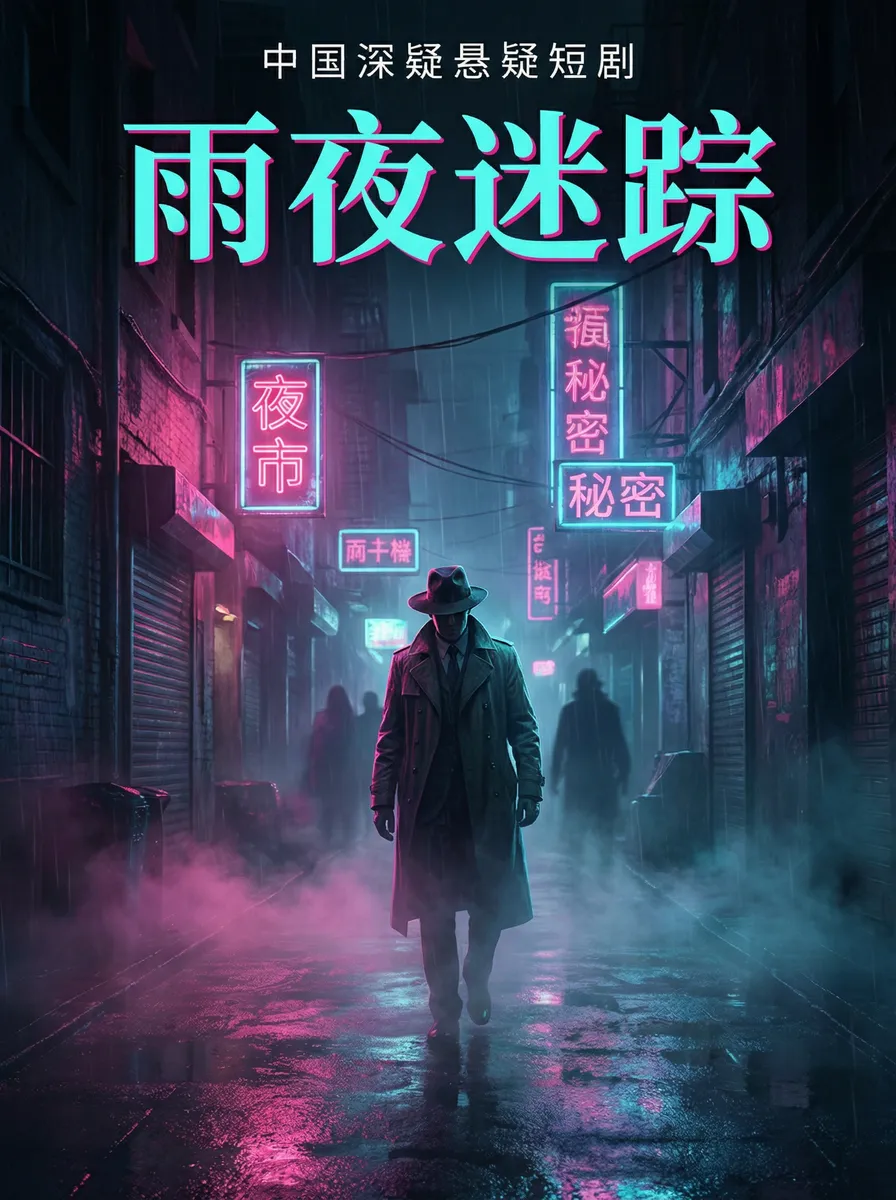 七夕潘甜甜牛郎织女资源 悬疑追踪短剧 - 雨夜迷踪海报